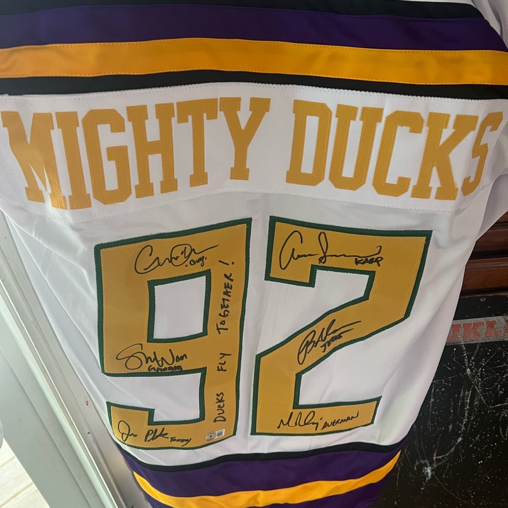 Mighty Ducks Signed Jersey